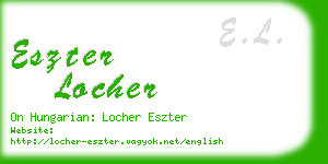 eszter locher business card